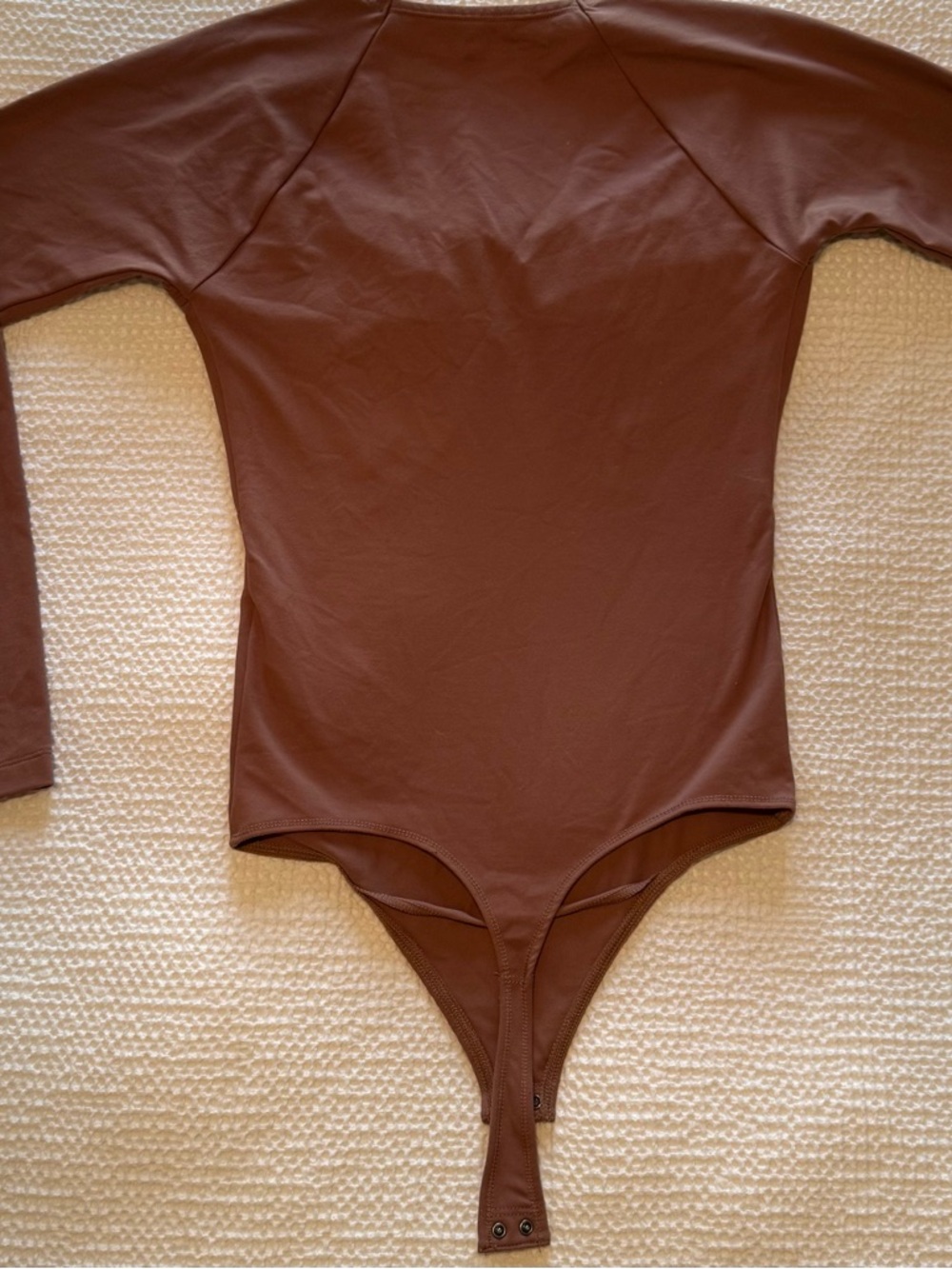 Abercrombie & Fitch | Bodysuit | Brown Long-Sleeve Tie-Front | Size Small - Picture 7 of 7
